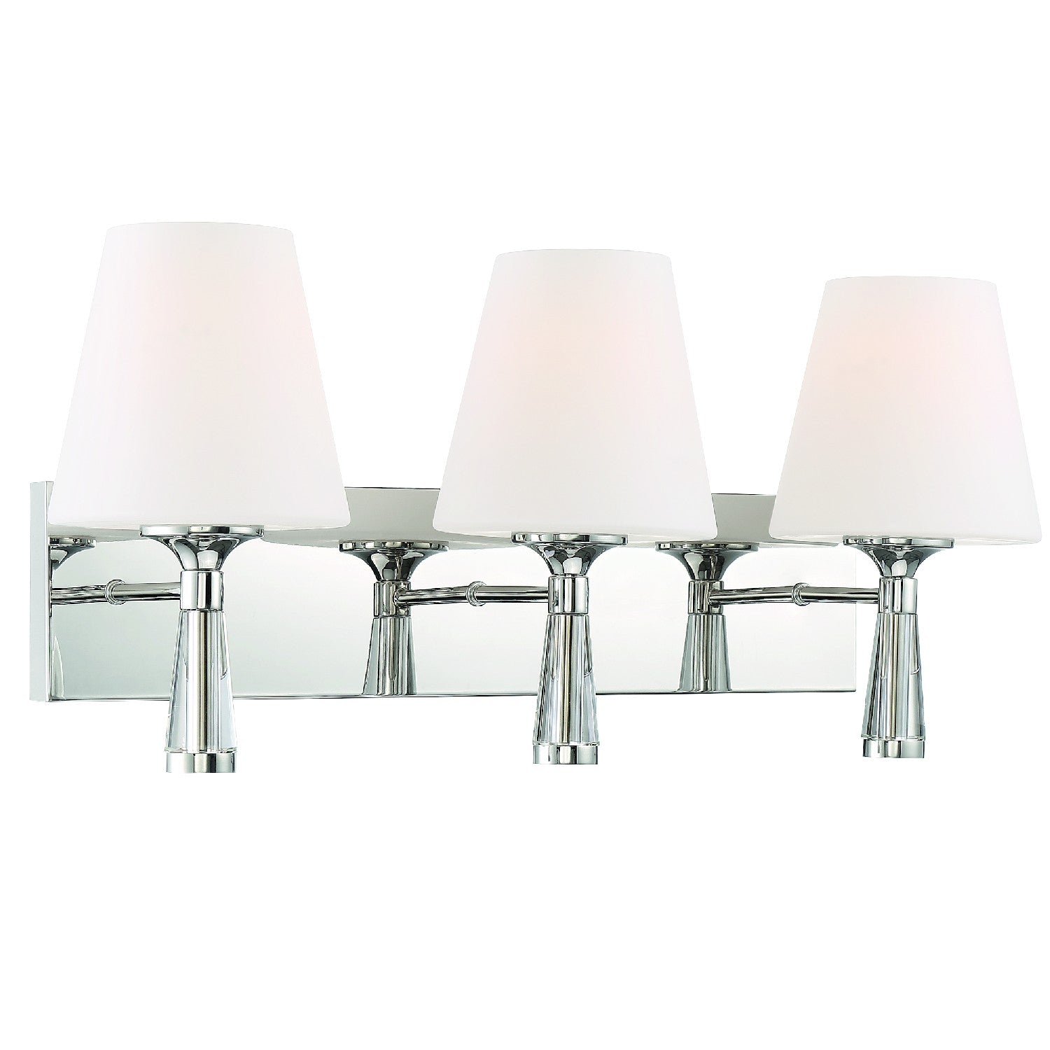 Crystorama - RAM-A3403-PN - Three Light Bathroom Vanity - Ramsey - Polished Nickel