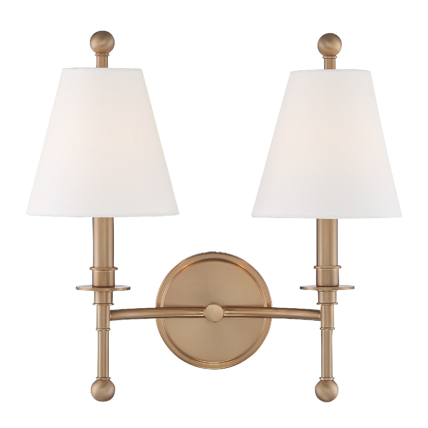 Crystorama - RIV-383-AG - Two Light Wall Sconce - Riverdale - Aged Brass