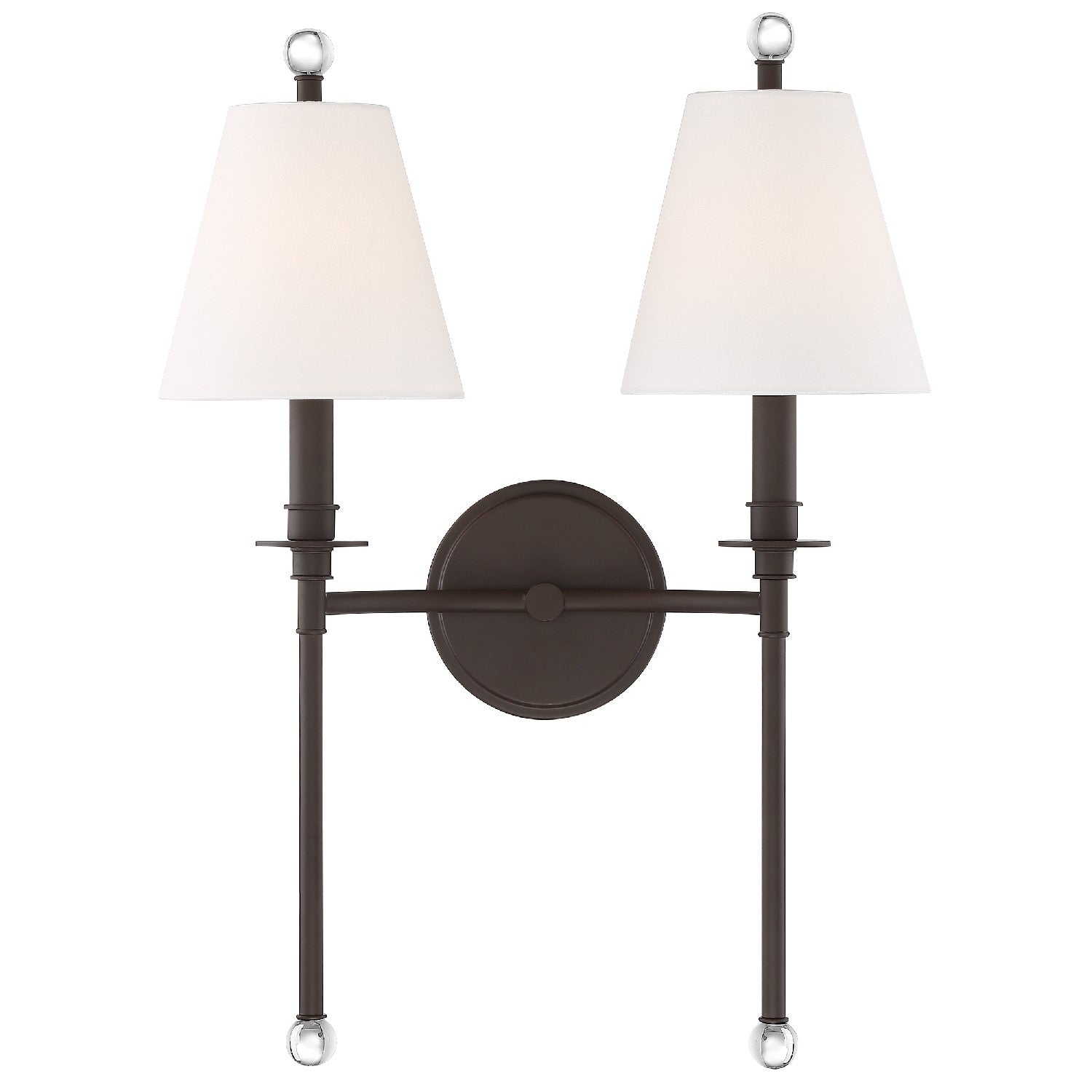 Crystorama - RIV-383-DB - Two Light Wall Sconce - Riverdale - Dark Bronze