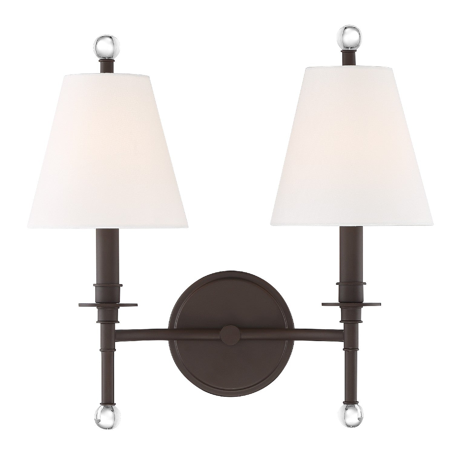 Crystorama - RIV-383-DB - Two Light Wall Sconce - Riverdale - Dark Bronze