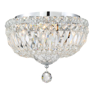 Crystorama - ROS-A1003-CH-CL-MWP - Three Light Flush Mount - Roslyn - Polished Chrome