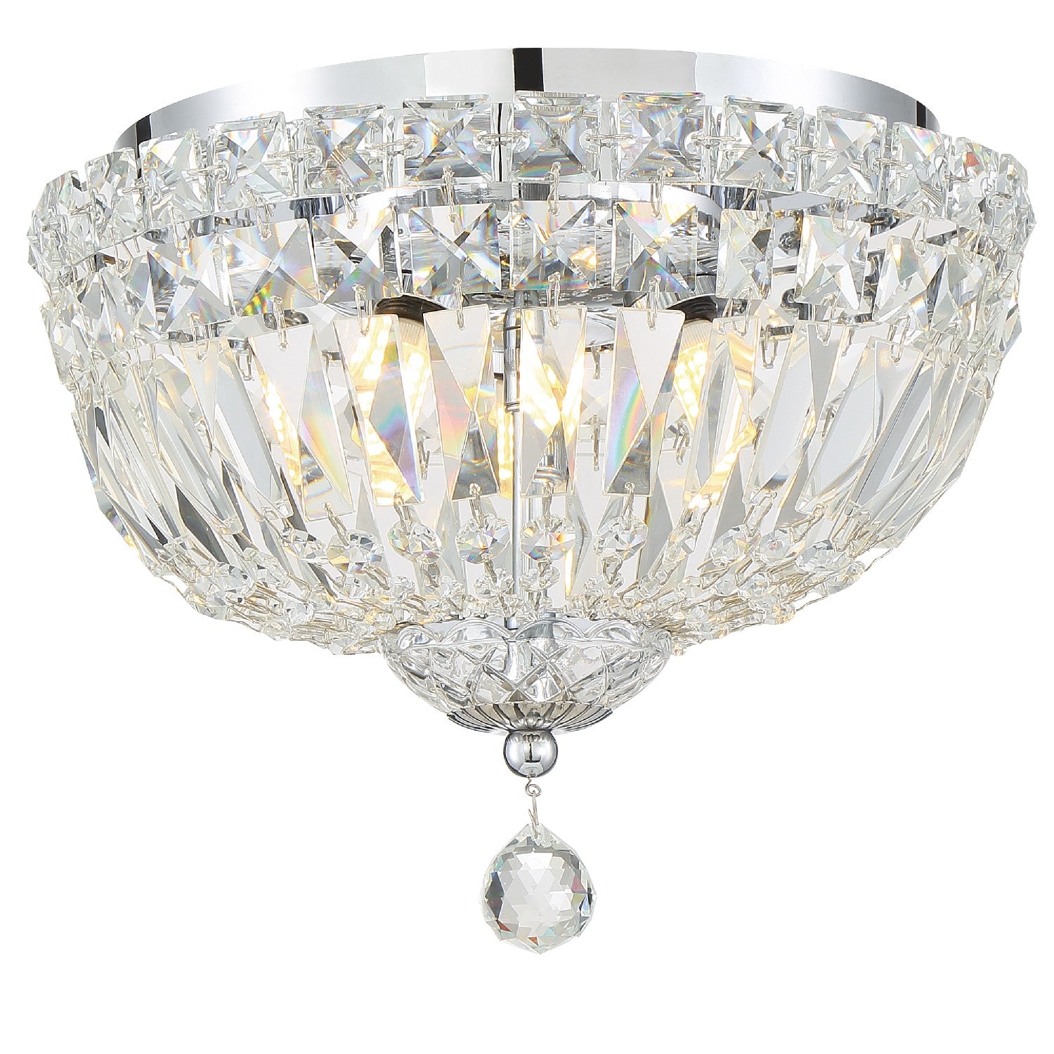 Crystorama - ROS-A1004-CH-CL-MWP - Four Light Flush Mount - Roslyn - Polished Chrome