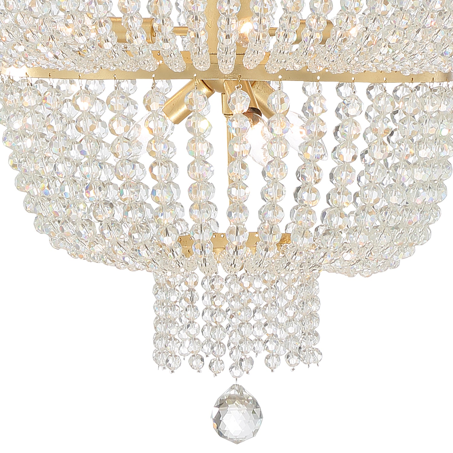 Crystorama - 610-GA - Eight Light Chandelier - Rylee - Antique Gold