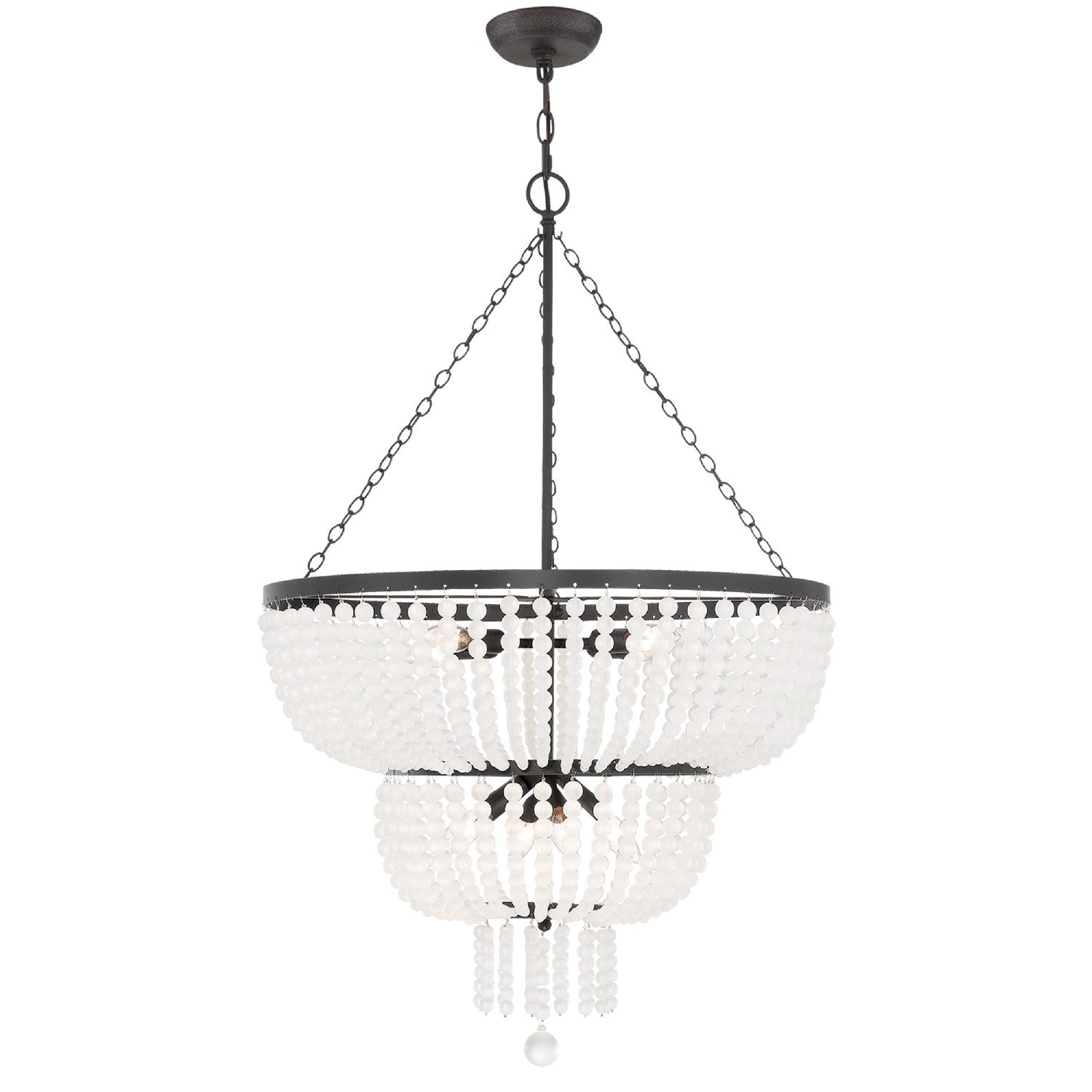 Crystorama - 610-MK - Eight Light Chandelier - Rylee - Matte Black