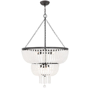 Crystorama - 610-MK - Eight Light Chandelier - Rylee - Matte Black