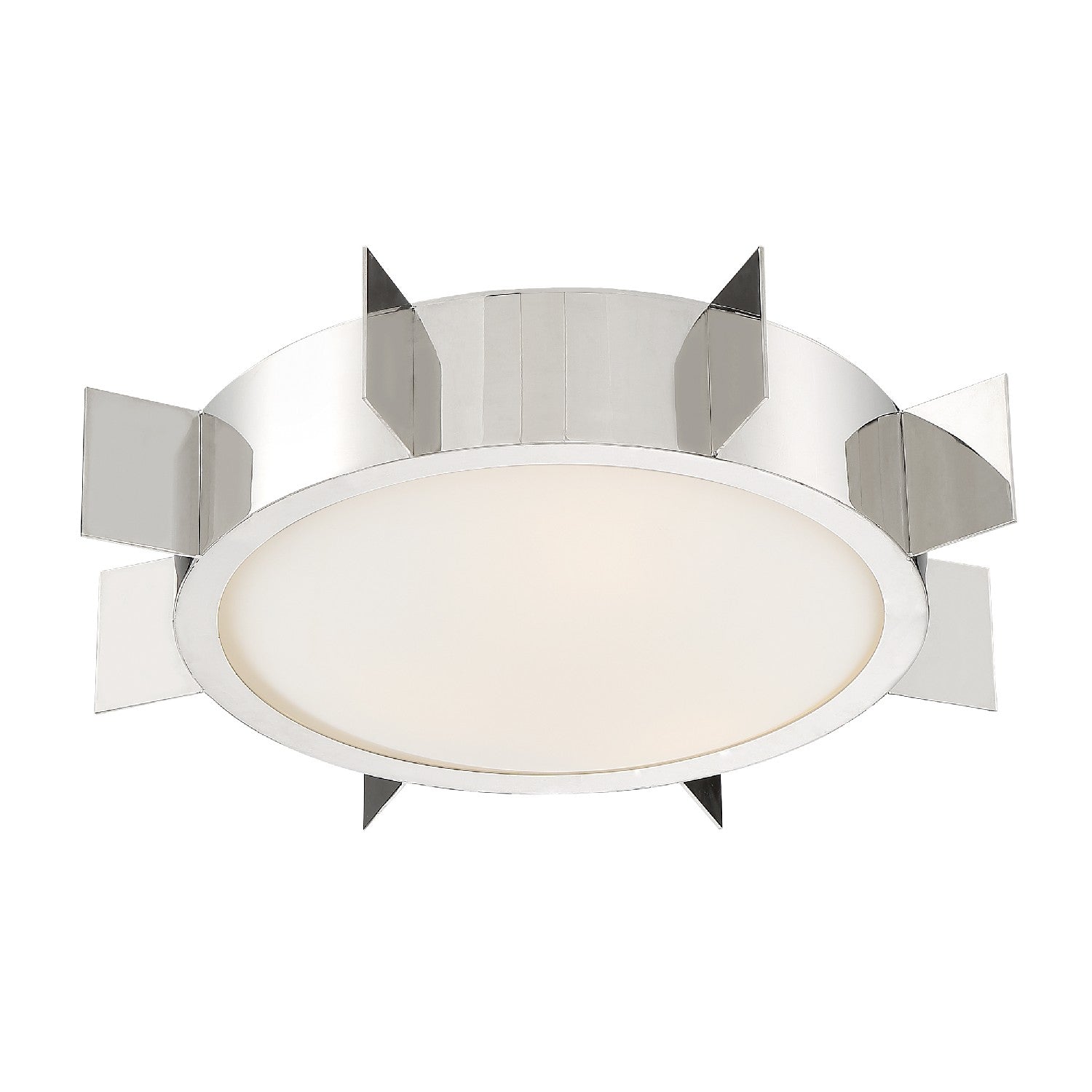 Crystorama - SOL-A3103-PN - Three Light Flush Mount - Solas - Polished Nickel