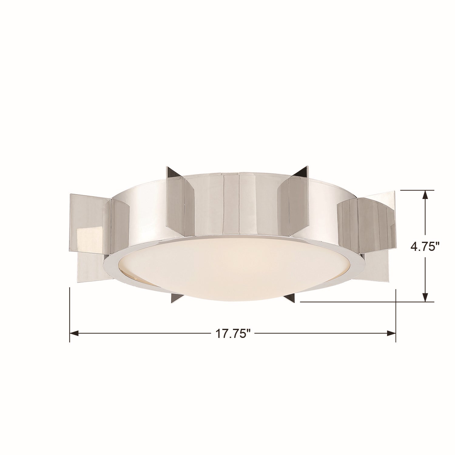 Crystorama - SOL-A3103-PN - Three Light Flush Mount - Solas - Polished Nickel