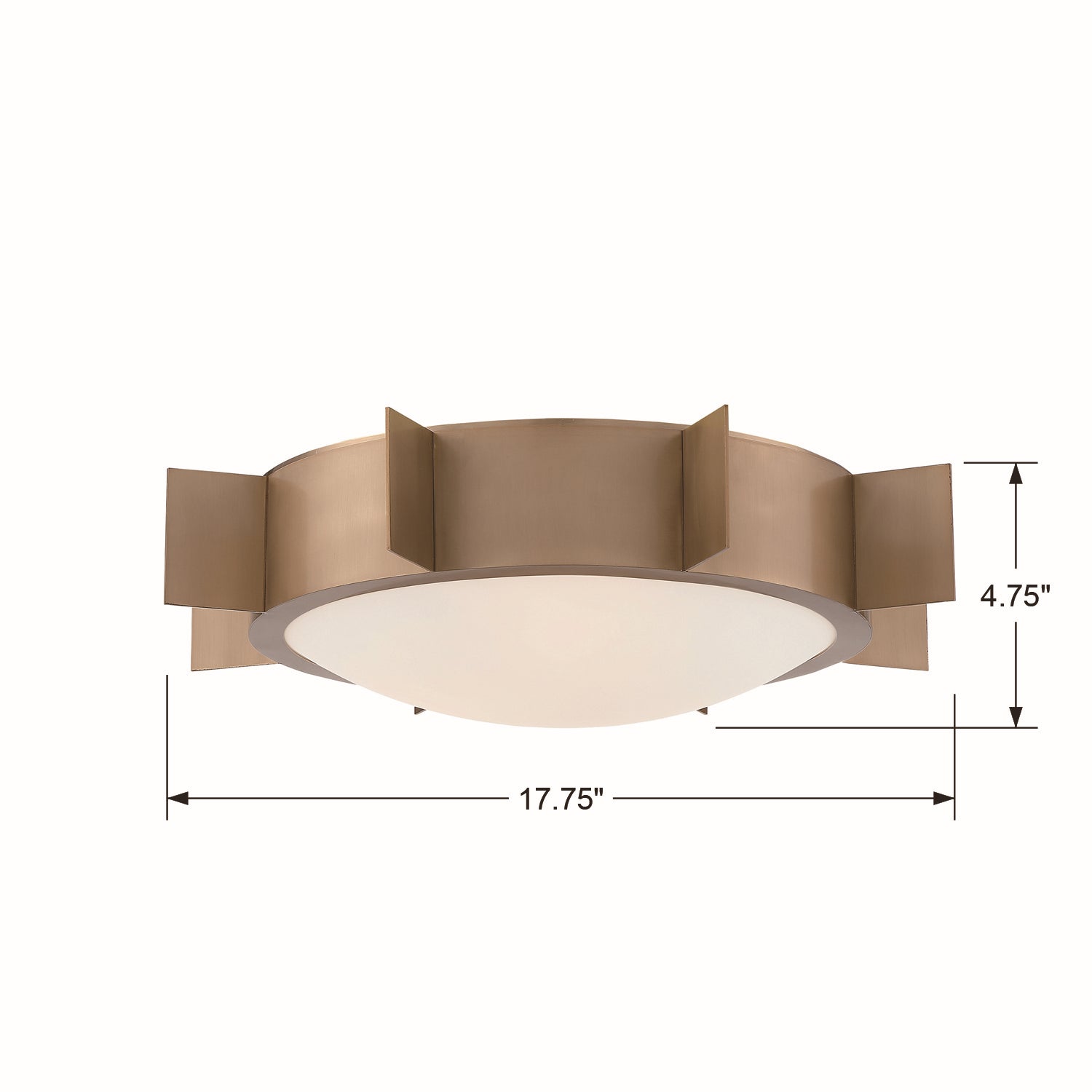 Crystorama - SOL-A3103-VG - Three Light Flush Mount - Solas - Vibrant Gold