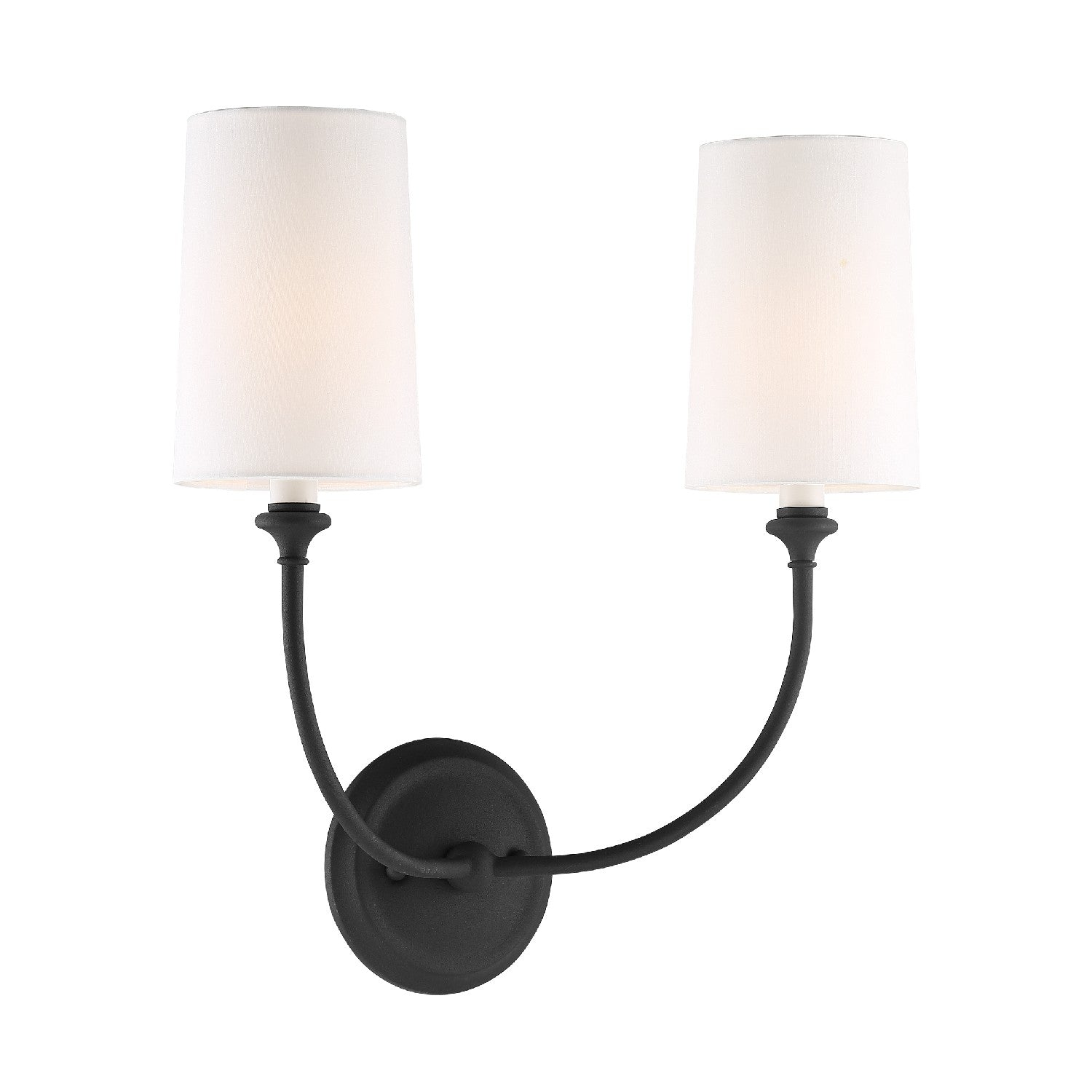 Crystorama - 2242-BF - Two Light Wall Sconce - Sylvan - Black Forged