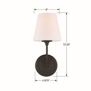 Crystorama - 2441-OP-BF - One Light Wall Sconce - Sylvan - Black Forged