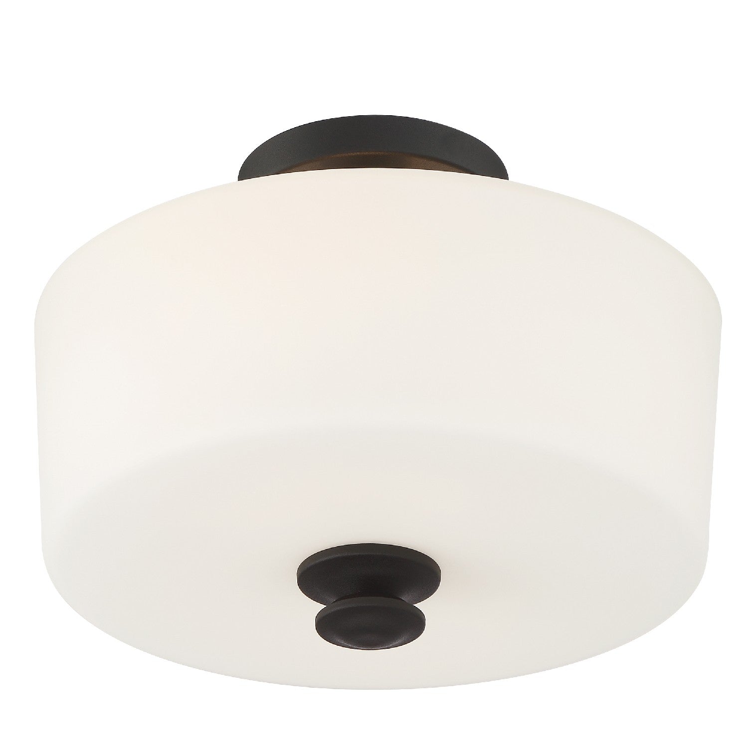 Crystorama - TRA-A3302-BF - Two Light Semi Flush Mount - Travis - Black Forged