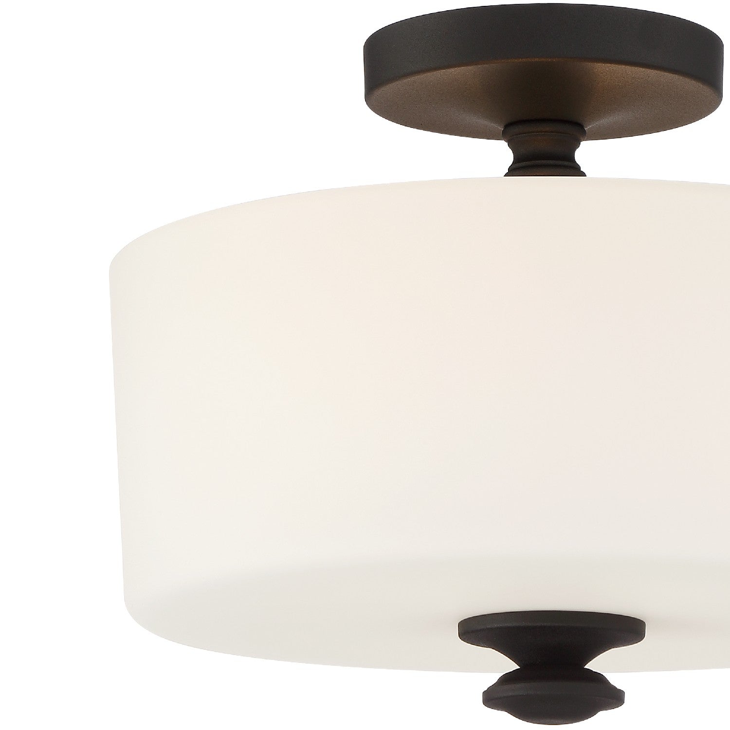 Crystorama - TRA-A3302-BF - Two Light Semi Flush Mount - Travis - Black Forged