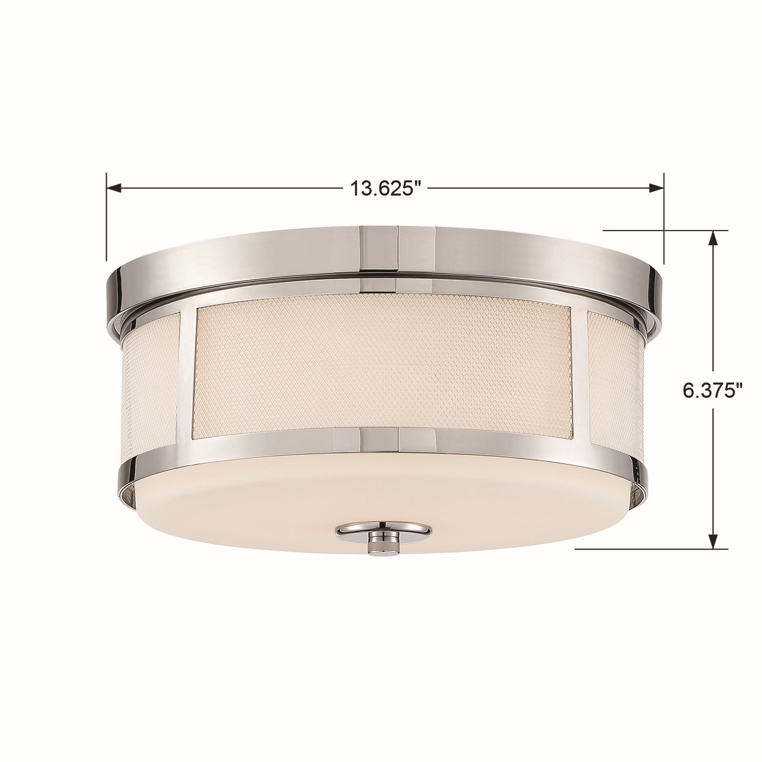 Crystorama - TRV-A3802-PN - Two Light Flush Mount - Trevor - Polished Nickel