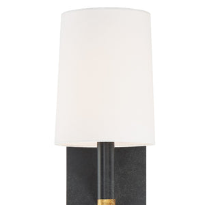 Crystorama - WES-9901-BK-GA - One Light Wall Sconce - Weston - Black / Antique Gold