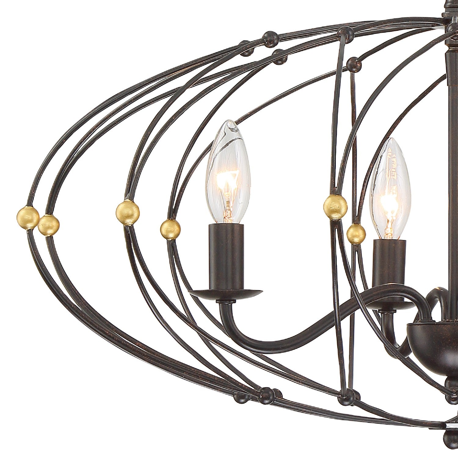 Crystorama - ZUC-A9034-EB-GA - Four Light Chandelier - Zucca - English Bronze / Antique Gold