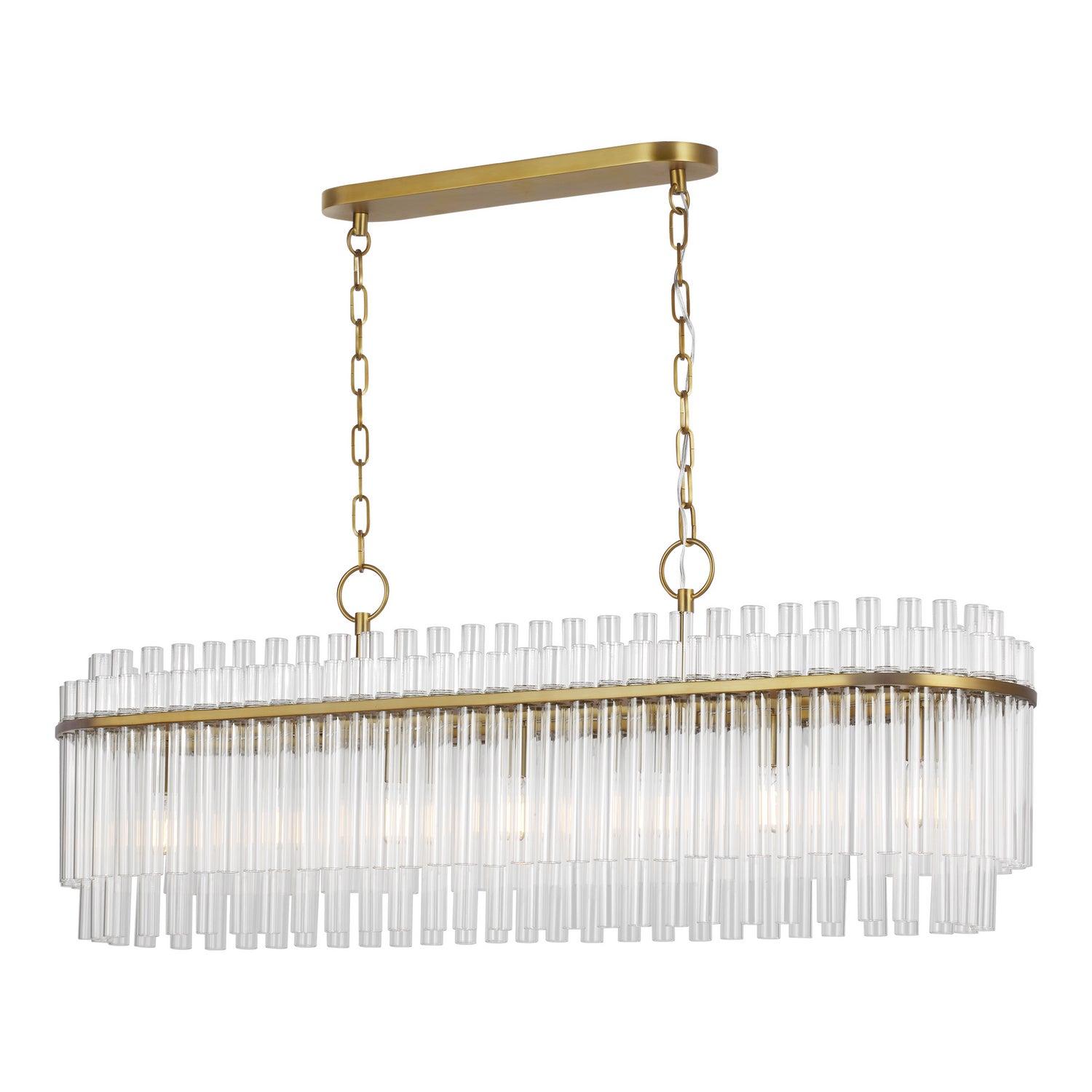 Visual Comfort Studio - CC1307BBS - Seven Light Linear Chandelier - Beckett - Burnished Brass