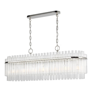 Visual Comfort Studio - CC1307PN - Seven Light Linear Chandelier - Beckett - Polished Nickel