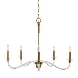 Visual Comfort Studio - CC1315BBS - Five Light Chandelier - Hanover - Burnished Brass