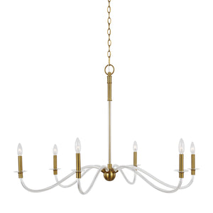 Visual Comfort Studio - CC1326BBS - Six Light Chandelier - Hanover - Burnished Brass