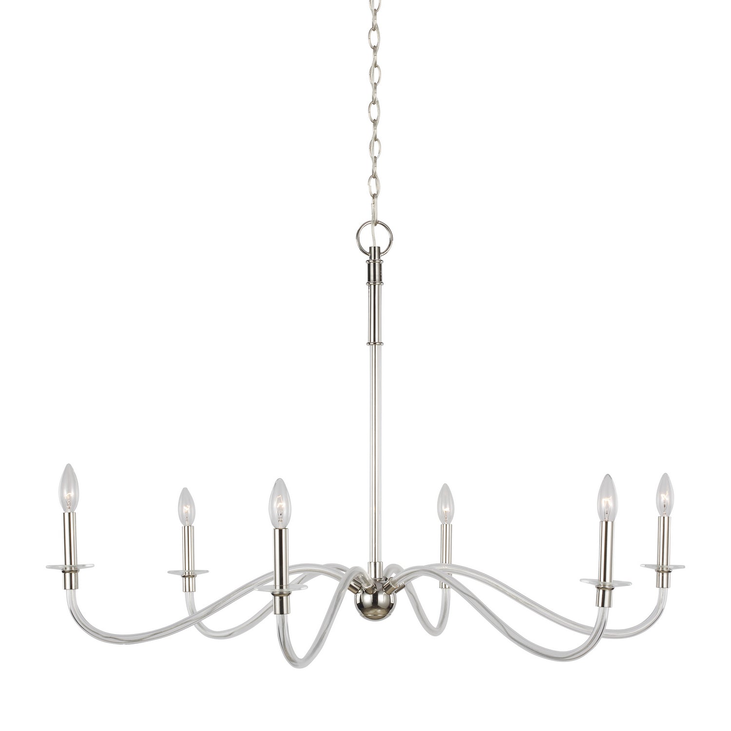 Visual Comfort Studio - CC1326PN - Six Light Chandelier - Hanover - Polished Nickel