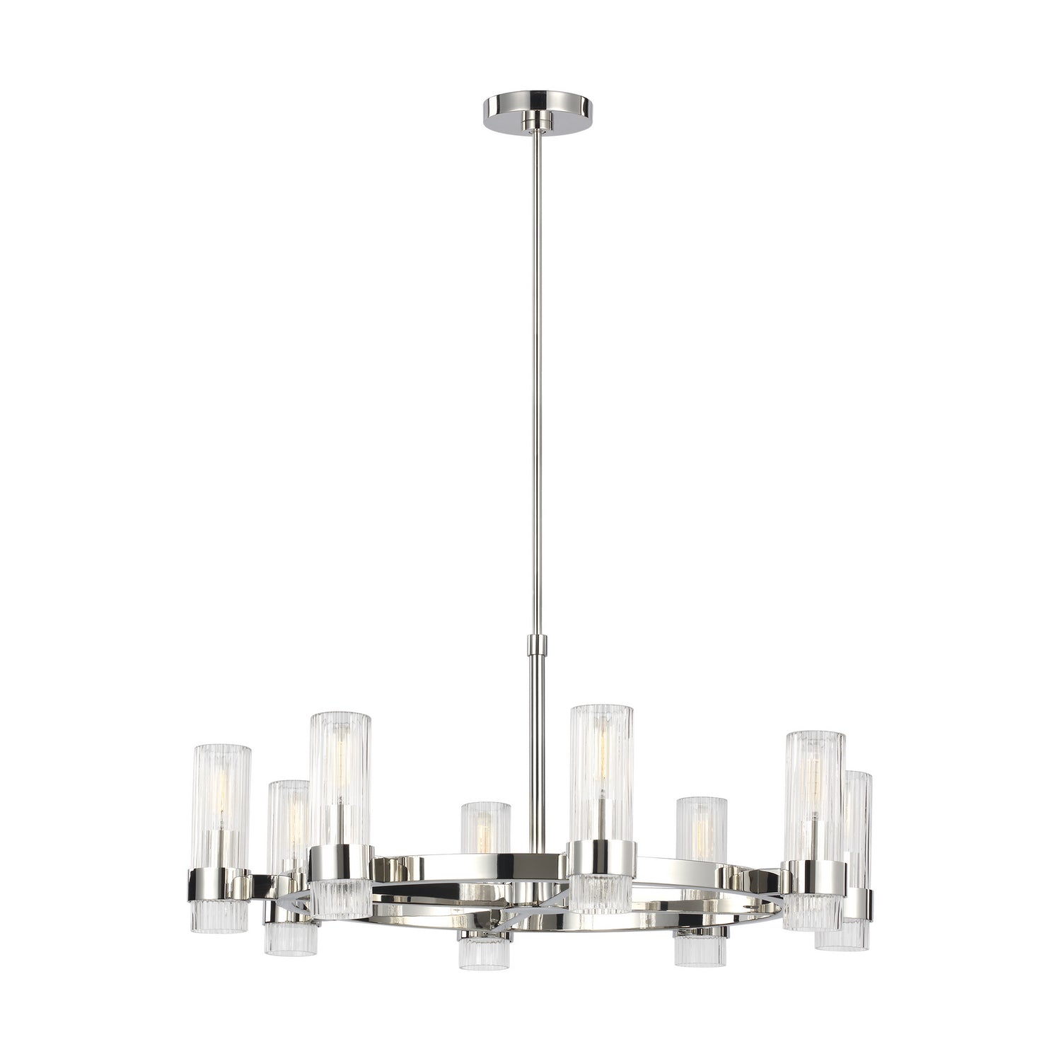 Visual Comfort Studio - CC1378PN - Eight Light Chandelier - Geneva - Polished Nickel