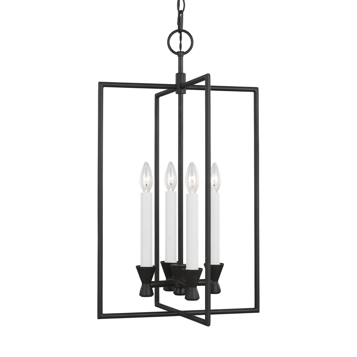 Visual Comfort Studio - CC1394AI - Four Light Lantern - Keystone - Aged Iron