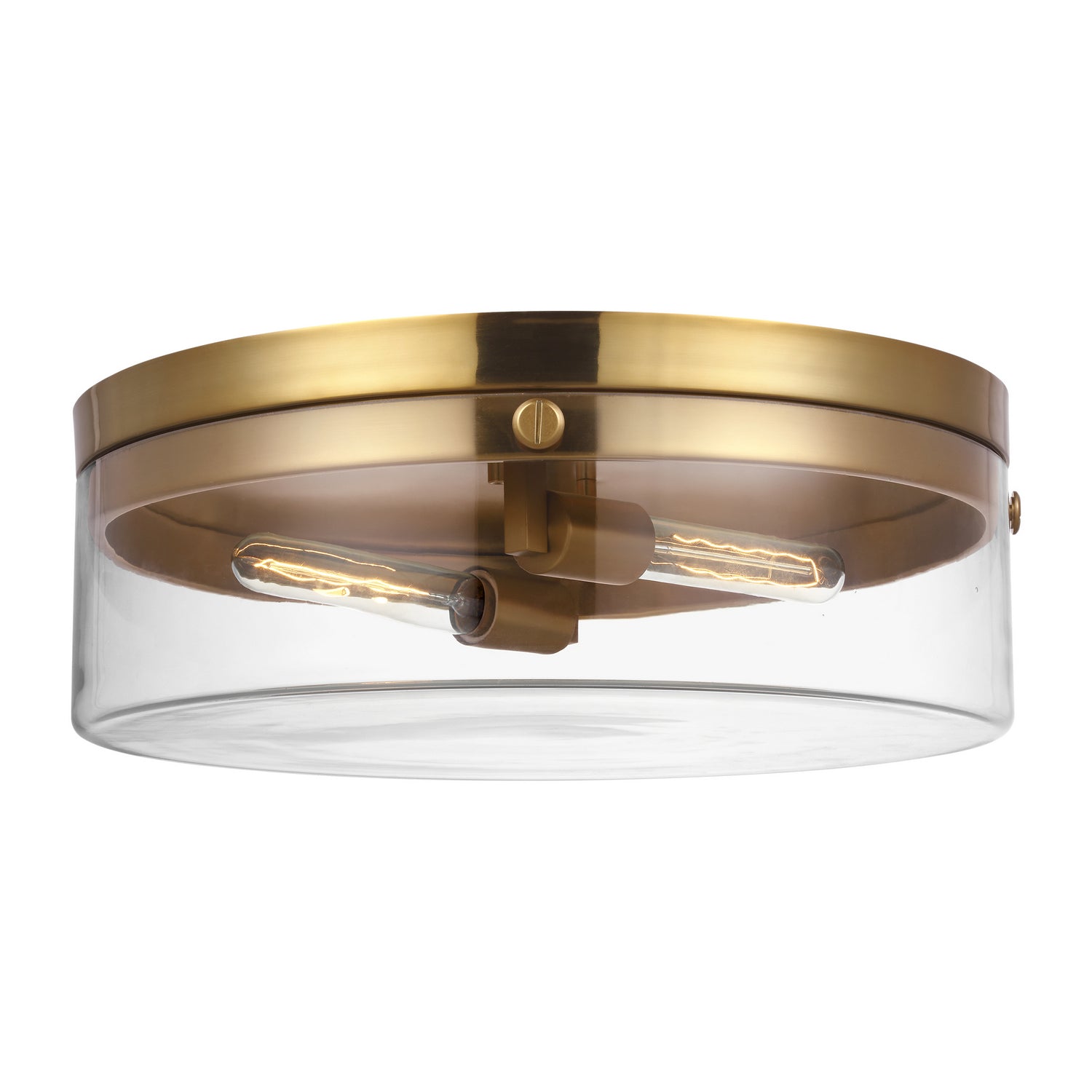 Visual Comfort Studio - CF1032BBS - Two Light Flush Mount - Garrett - Burnished Brass