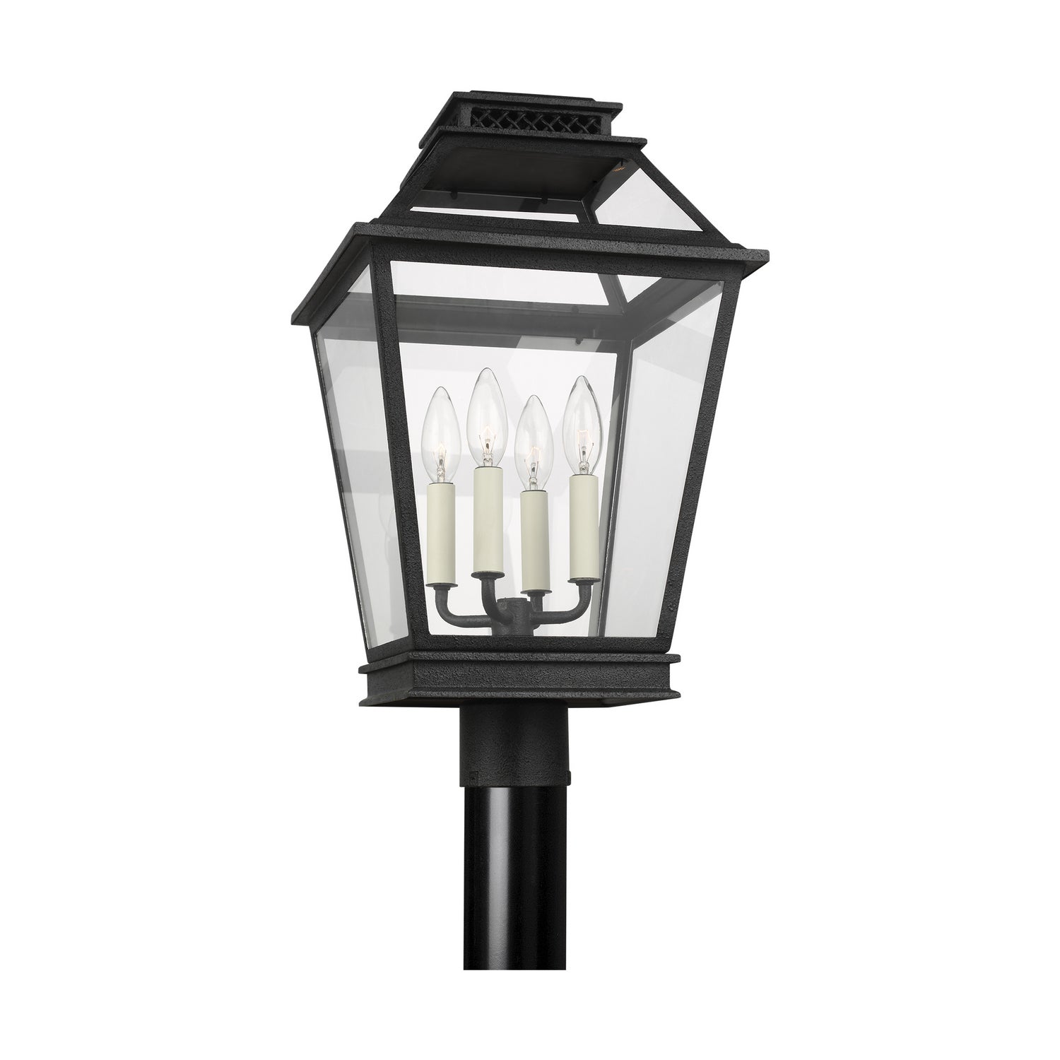 Visual Comfort Studio - CO1064DWZ - Four Light Post Lantern - Falmouth - Dark Weathered Zinc