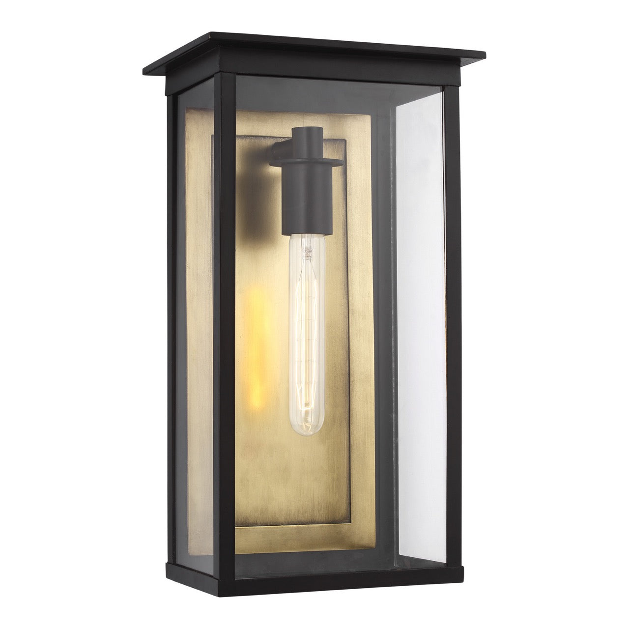 One Light Outdoor Wall Lantern in Heritage Copper from the Freeport collection