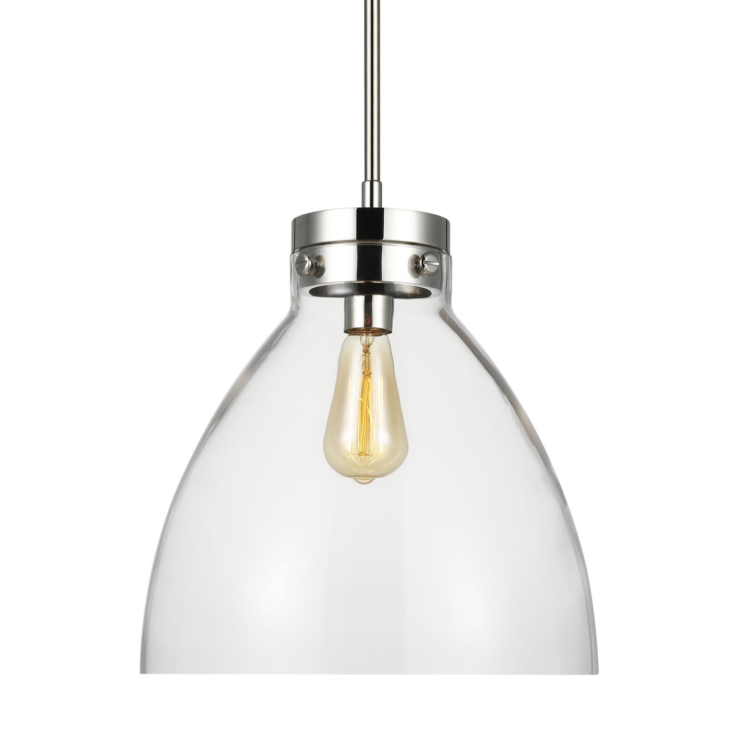 Visual Comfort Studio - CP1121PN - One Light Pendant - Garrett - Polished Nickel