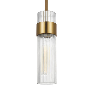 Visual Comfort Studio - CP1161BBS - One Light Pendant - Geneva - Burnished Brass