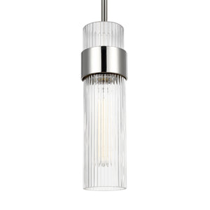 Visual Comfort Studio - CP1161PN - One Light Pendant - Geneva - Polished Nickel