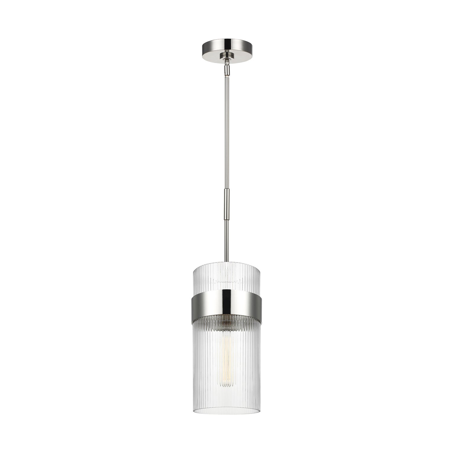 Visual Comfort Studio - CP1171PN - One Light Pendant - Geneva - Polished Nickel