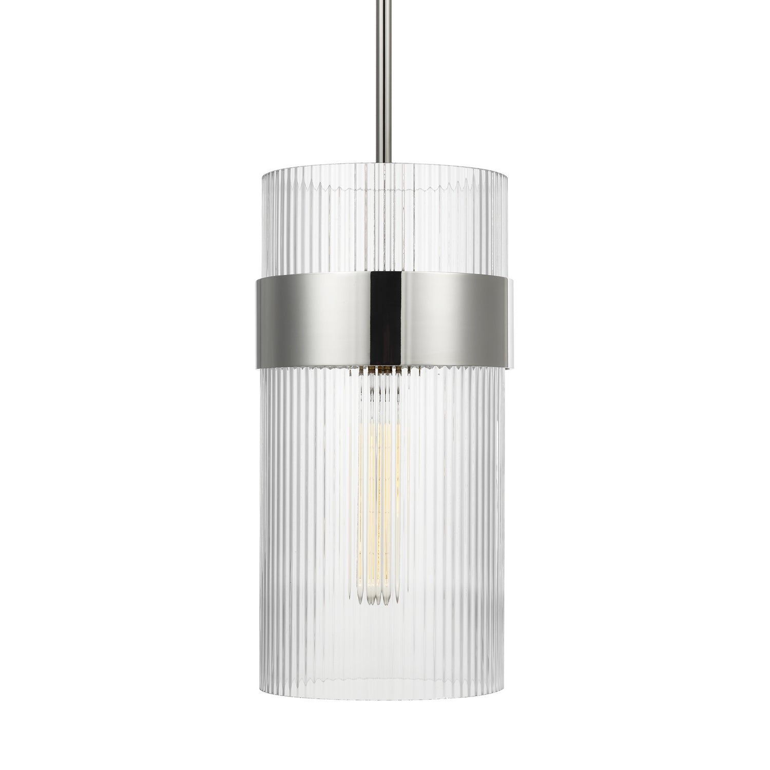 Visual Comfort Studio - CP1171PN - One Light Pendant - Geneva - Polished Nickel