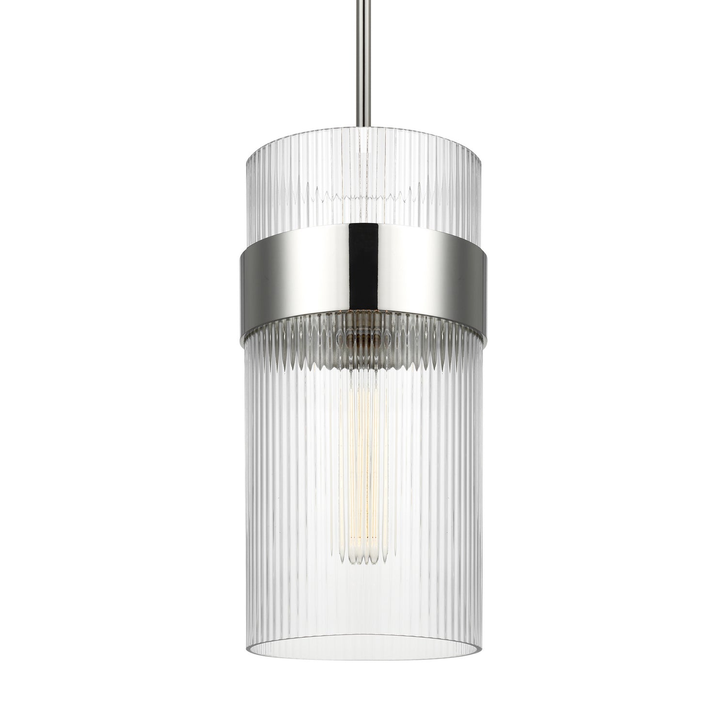 Visual Comfort Studio - CP1171PN - One Light Pendant - Geneva - Polished Nickel