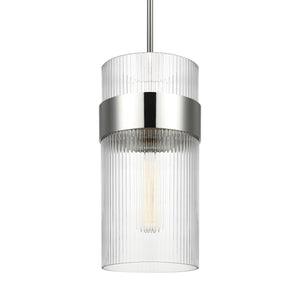 Visual Comfort Studio - CP1171PN - One Light Pendant - Geneva - Polished Nickel