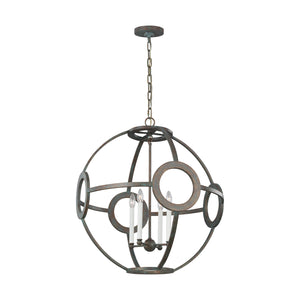 Visual Comfort Studio - CP1204IP - Four Light Pendant - Green Park - Iron Port