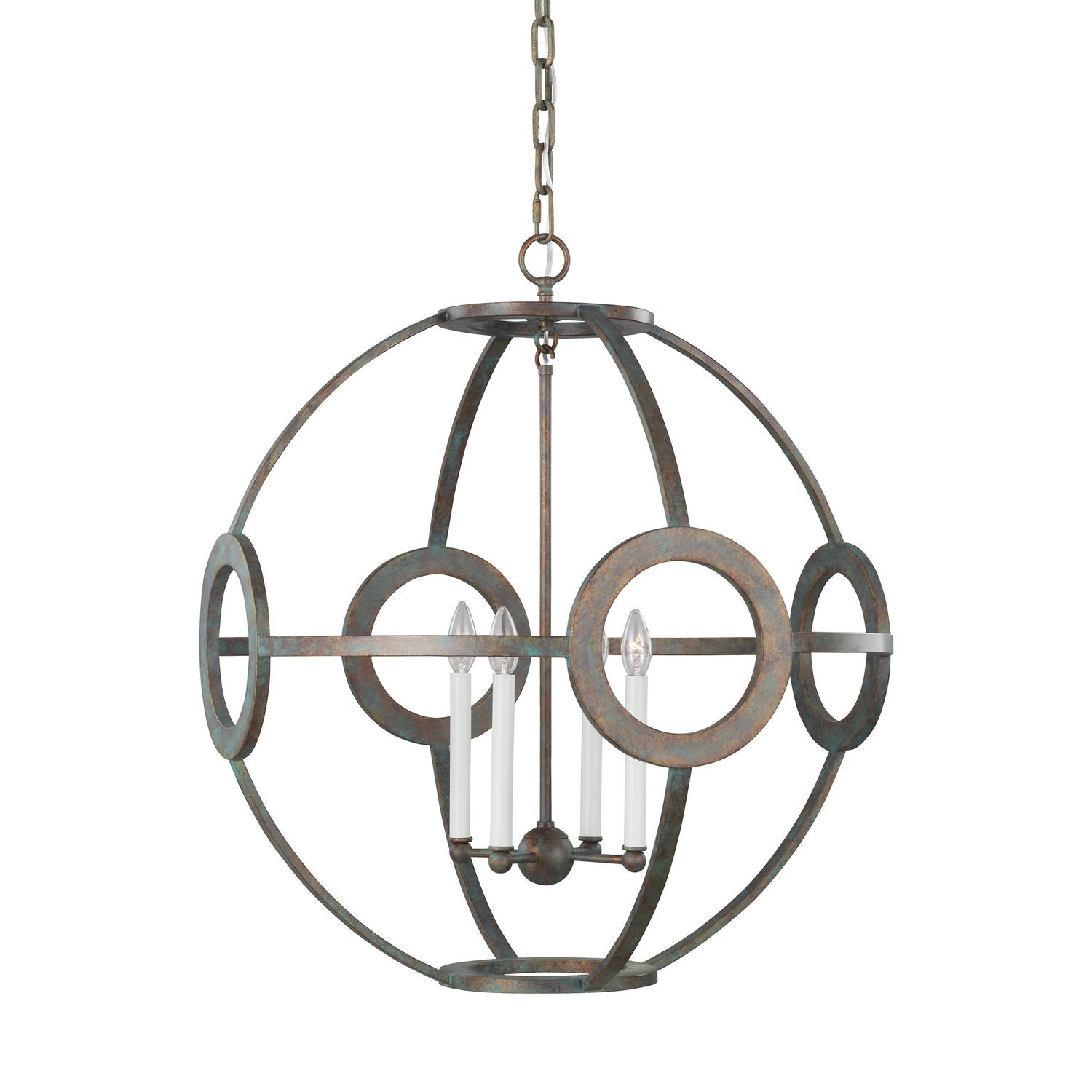 Visual Comfort Studio - CP1204IP - Four Light Pendant - Green Park - Iron Port