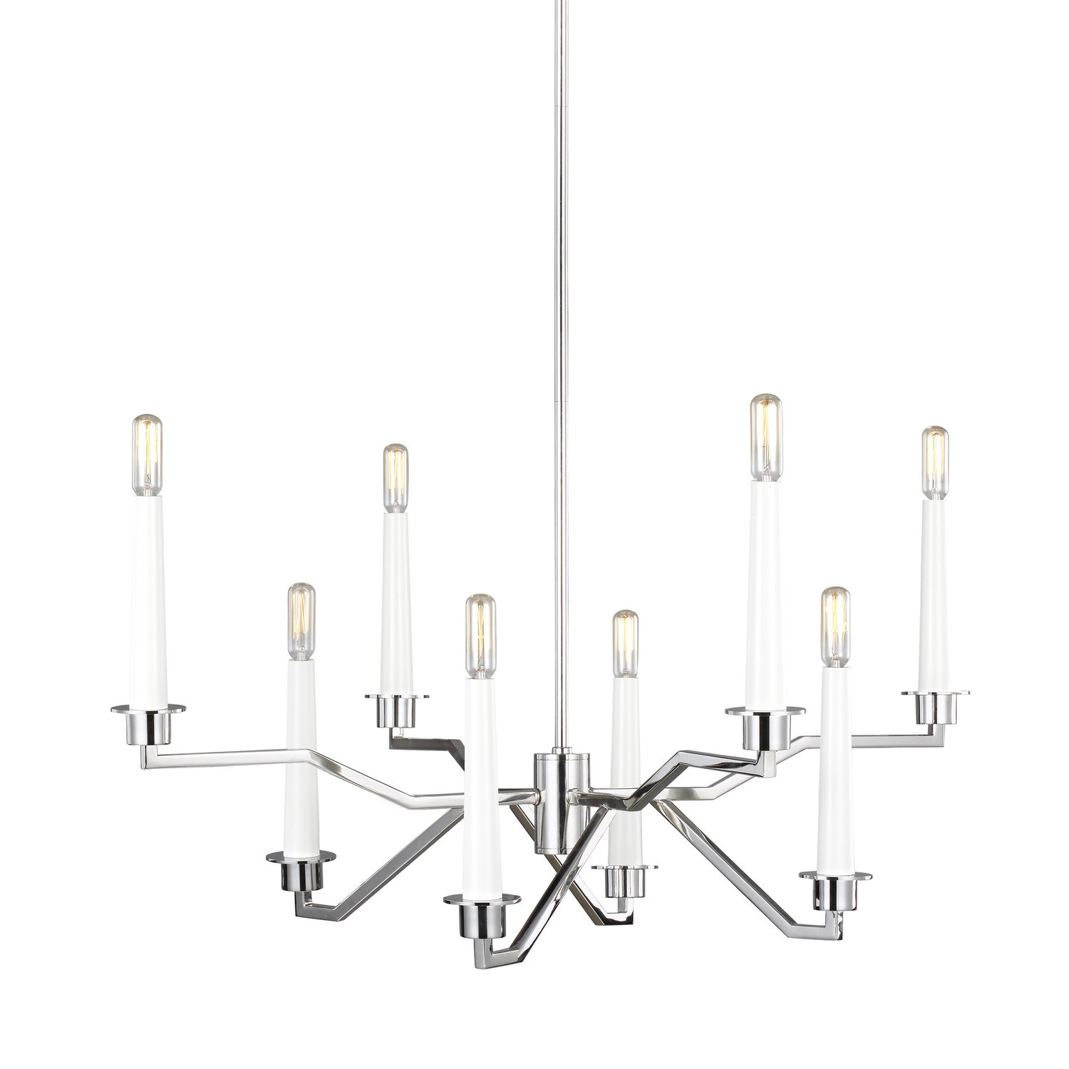 Visual Comfort Studio - EC1108PN - Eight Light Chandelier - Hopton - Polished Nickel