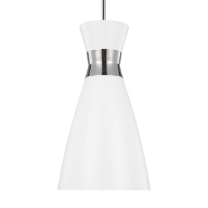 Visual Comfort Studio - EP1221MWTPN - One Light Pendant - Heath - Polished Nickel