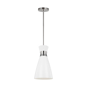 Visual Comfort Studio - EP1221MWTPN - One Light Pendant - Heath - Polished Nickel