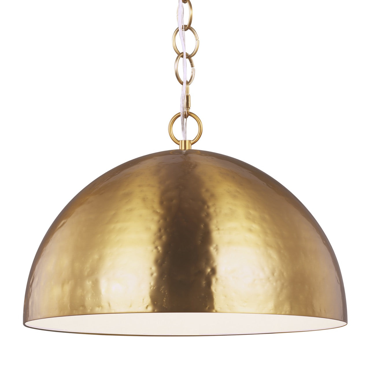 One Light Pendant in Burnished Brass from the Whare collection