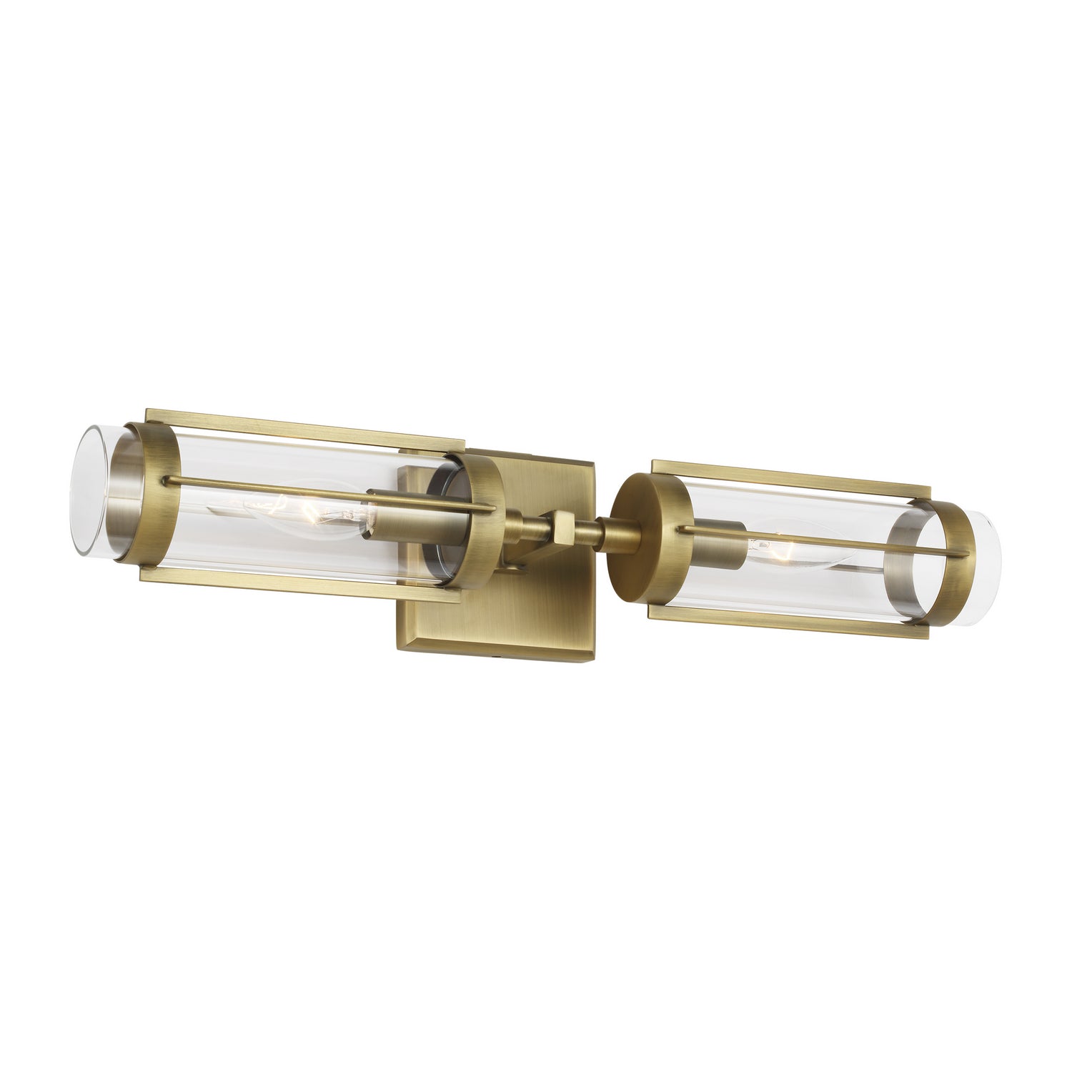 Visual Comfort Studio - LV1002TWB - Two Light Wall Sconce - Flynn - Time Worn Brass