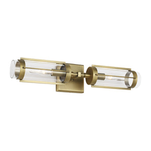 Visual Comfort Studio - LV1002TWB - Two Light Wall Sconce - Flynn - Time Worn Brass