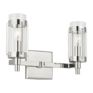 Visual Comfort Studio - LV1012PN - Two Light Vanity - Flynn - Polished Nickel