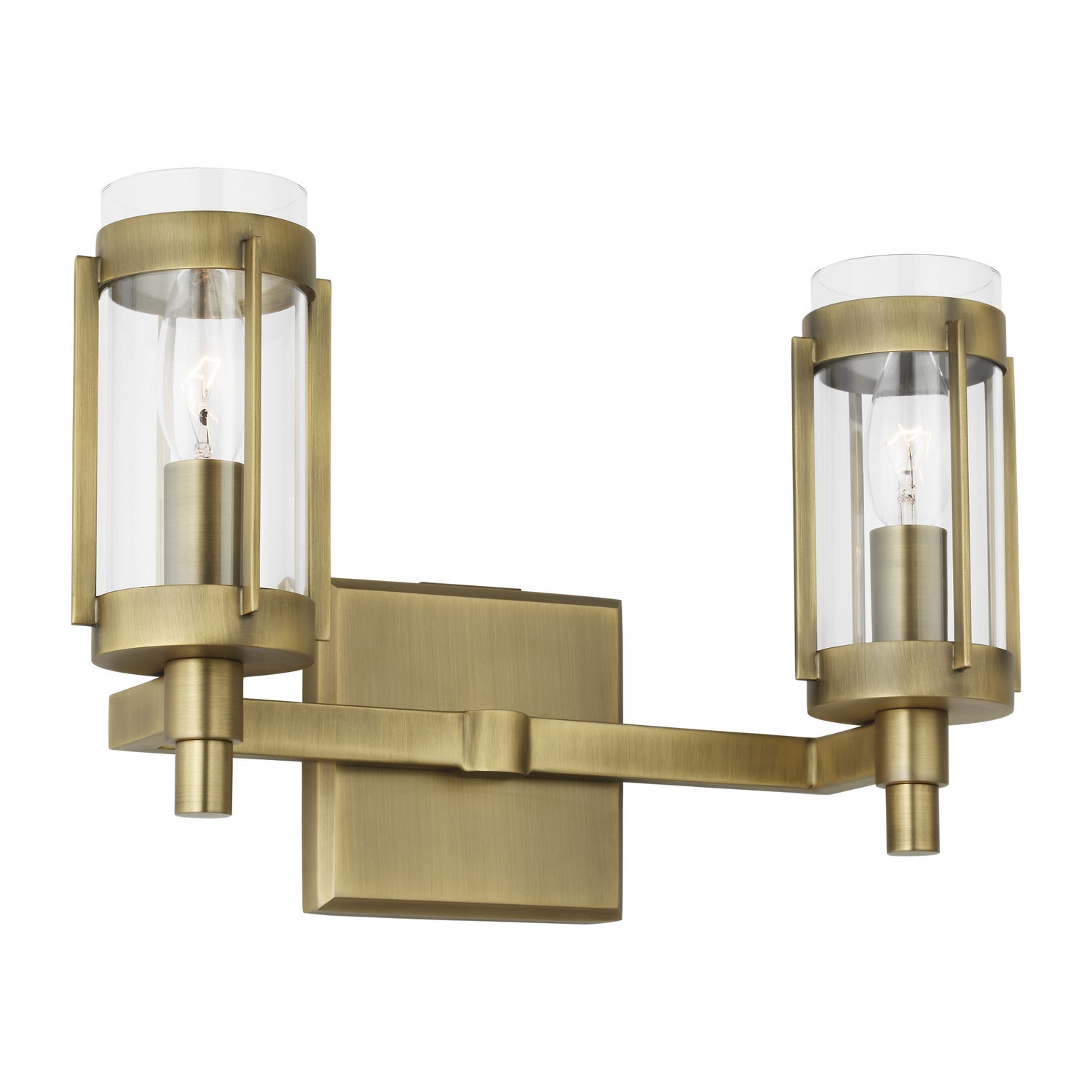 Visual Comfort Studio - LV1012TWB - Two Light Vanity - Flynn - Time Worn Brass