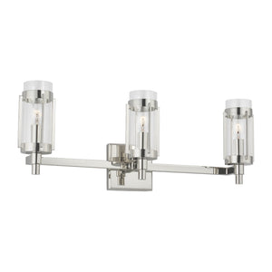 Visual Comfort Studio - LV1023PN - Three Light Vanity - Flynn - Polished Nickel