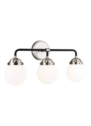 Visual Comfort Studio - 4487903-962 - Three Light Wall / Bath - Cafe - Brushed Nickel