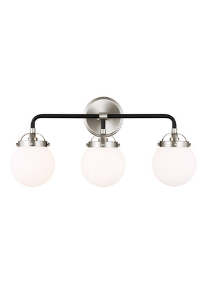 Visual Comfort Studio - 4487903-962 - Three Light Wall / Bath - Cafe - Brushed Nickel