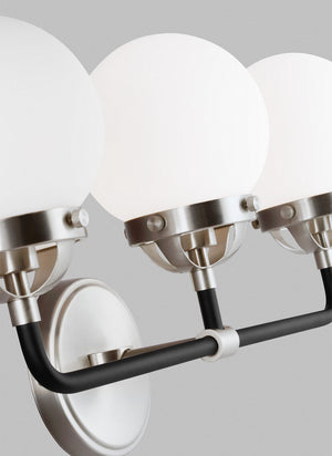 Visual Comfort Studio - 4487903-962 - Three Light Wall / Bath - Cafe - Brushed Nickel